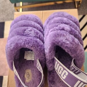 UGG Purple Fluffy Slippers